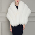 Damen luxuriöser Eleganter Kunstpelz-Cape R&B