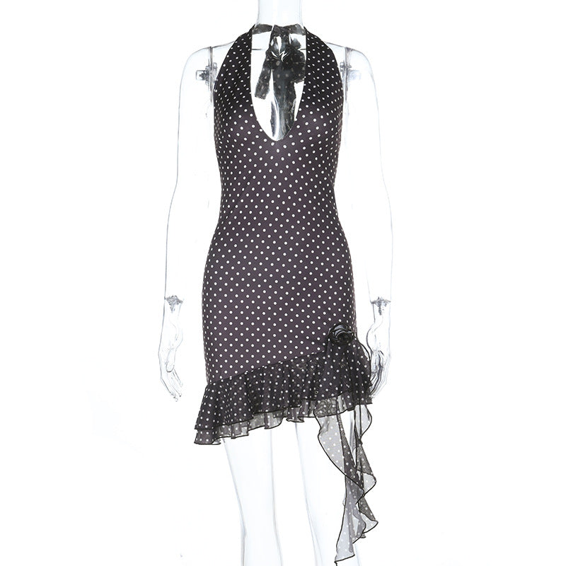 Damen Polka Dot Cocktailkleid R&B