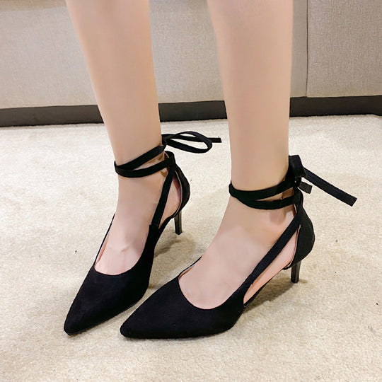 Damen elegante Pumps mit Schnürung und modischem Cut-Out-Design R&B