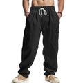Herren lockere Cargo-Hose mit praktischen Seitentaschen und verstellbarem Kordelzug R&B