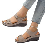 Damen Komfortable Wedge-Sandalen mit verstellbaren Riemen R&B