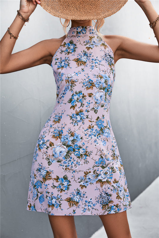 Damen Halterkleid mit floralem Design und elegantem Schnitt R&B