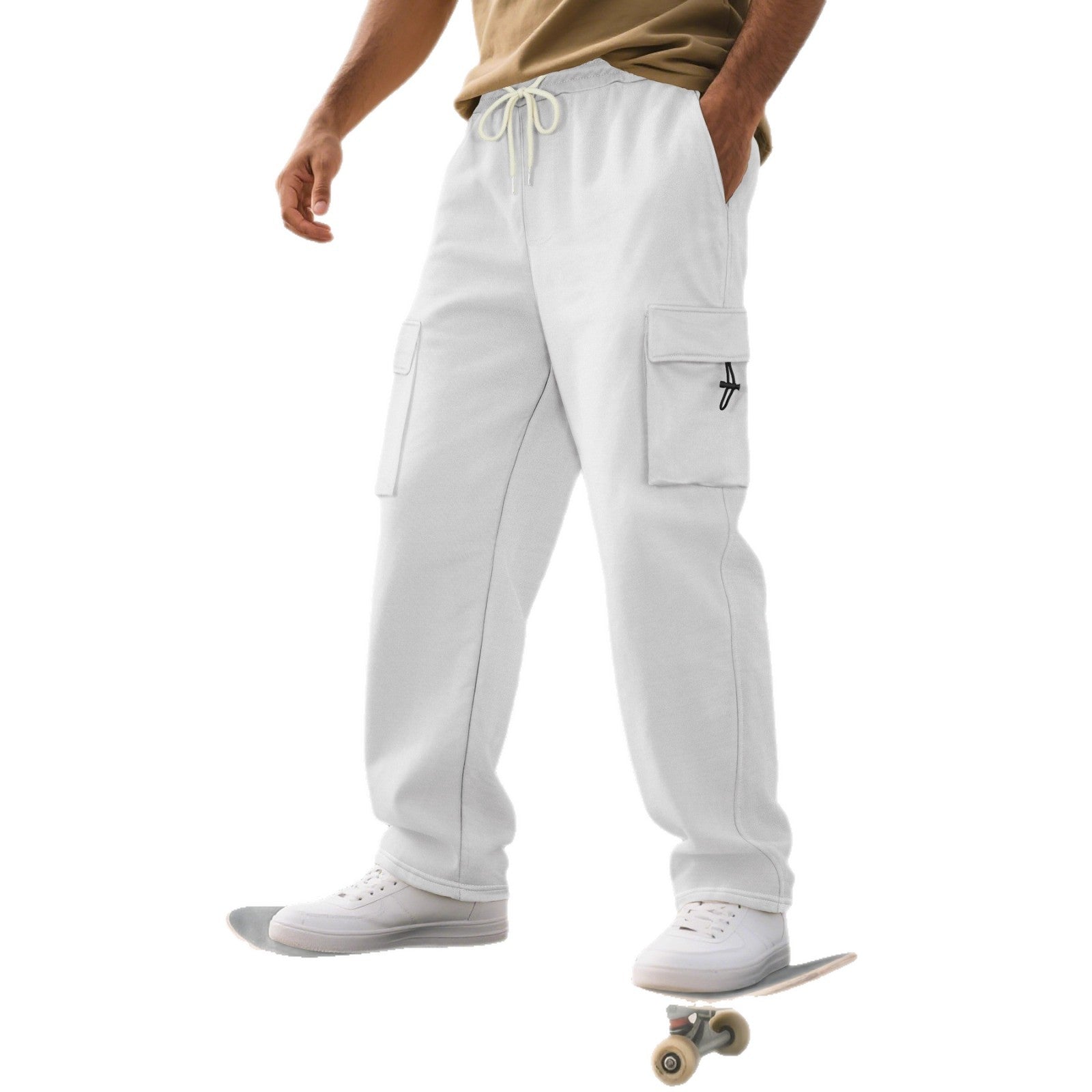 Herren Sportliche Cargo-Hose mit praktischen Taschen und elastischem Bund R&B