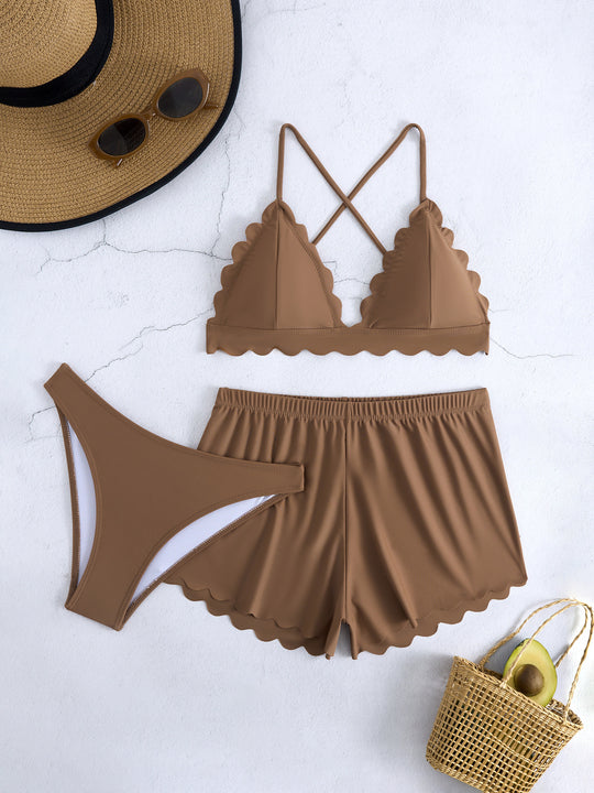 Damen Triangel-Bikini mit Shorts R&B