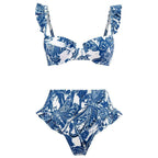 Damen Bikini-Set mit raffinierten Rüschen und elegantem Wickelrock R&B
