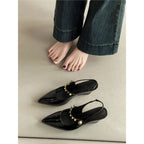 Damen Slingback-Pumps mit metallischen Akzenten R&B
