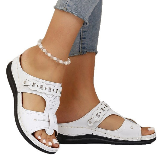 Damen Komfortable Fußbett-Sandalen mit modischem Schnitt R&B