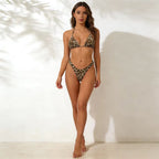 Damen Triangel-Bikini mit aufregendem Leopardenmuster R&B