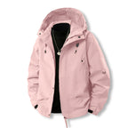Herren funktionale Outdoor-Jacke mit verstellbarer Kapuze und praktischen Taschen R&B
