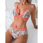 Damen Bikini-Set mit hohem Bund und verspieltem Design R&B