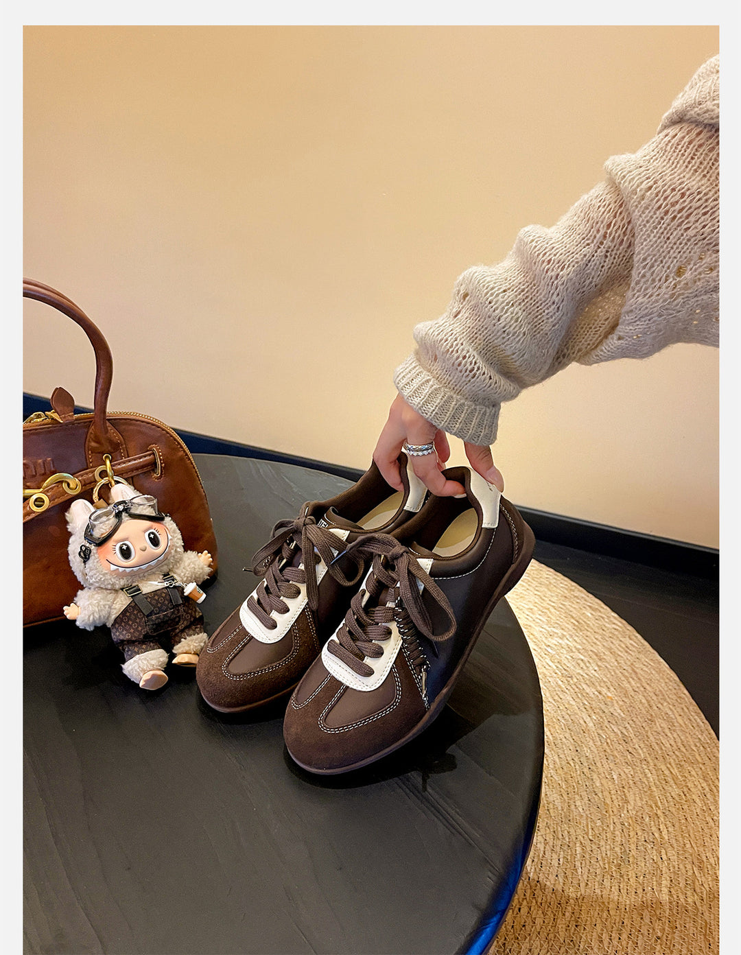 Damen Sportliche Sneakers mit atmungsaktivem Obermaterial und stylischen Schnürdetails R&B