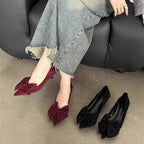 Damen elegante Pumps mit verspielten Schleifenverzierungen R&B