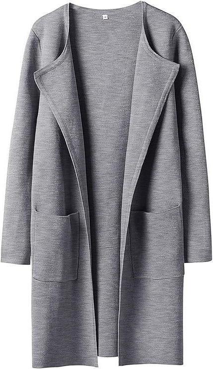 Damen Offener Strickmantel mit Taschen R&B