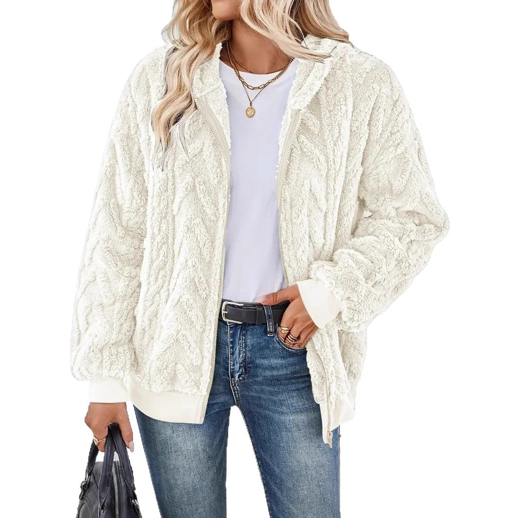 Damen Fleece-Jacke mit Struktur R&B