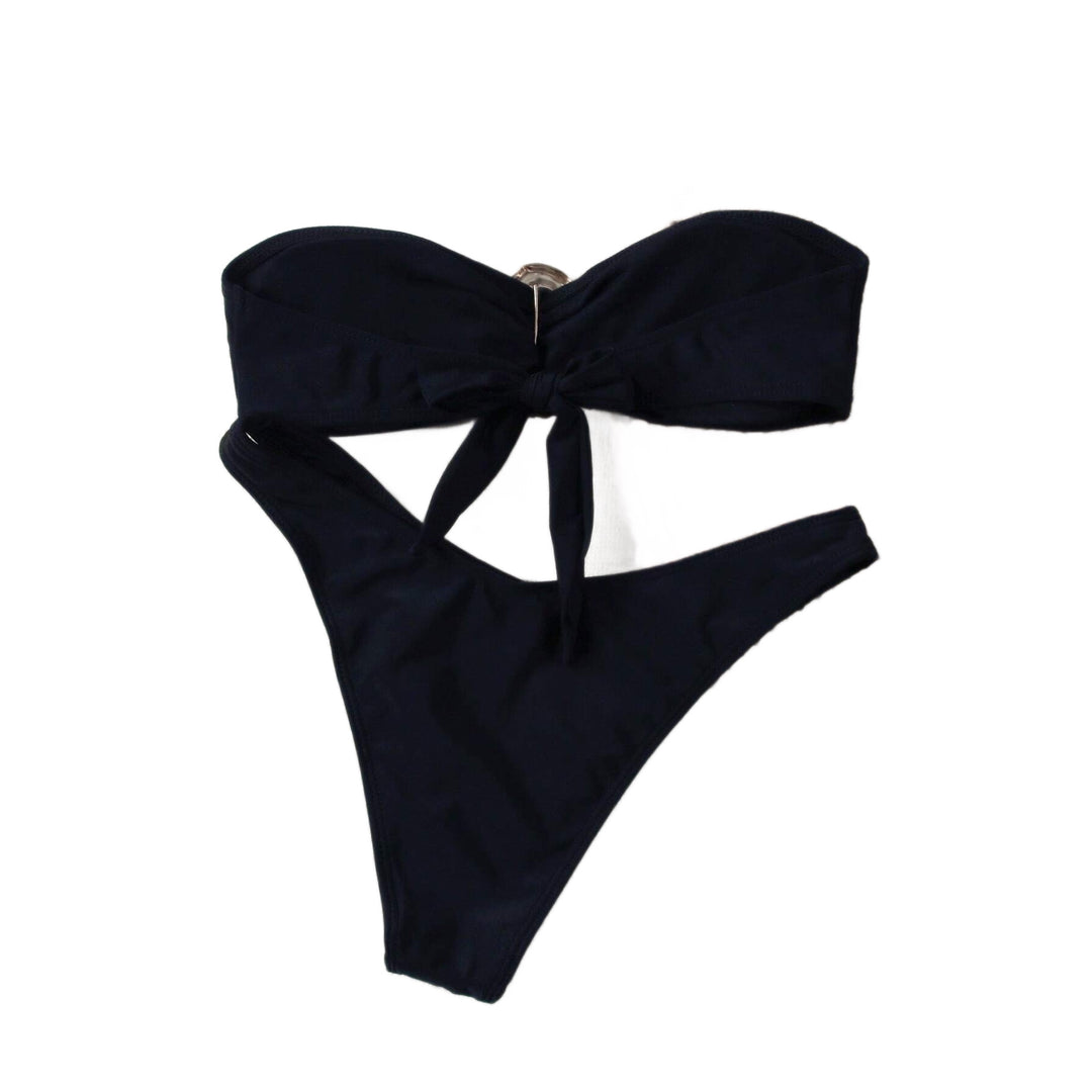 Damen Bikini-Set mit elegantem Bandeau-Oberteil und modischem Hosenumfang R&B
