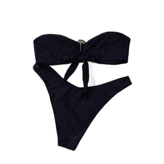 Damen Bikini-Set mit elegantem Bandeau-Oberteil und modischem Hosenumfang R&B