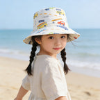 Unisex nan Kinder Sonnenhut mit breiter Krempe verstellbarem Kinnband und Einhornprint  R&B