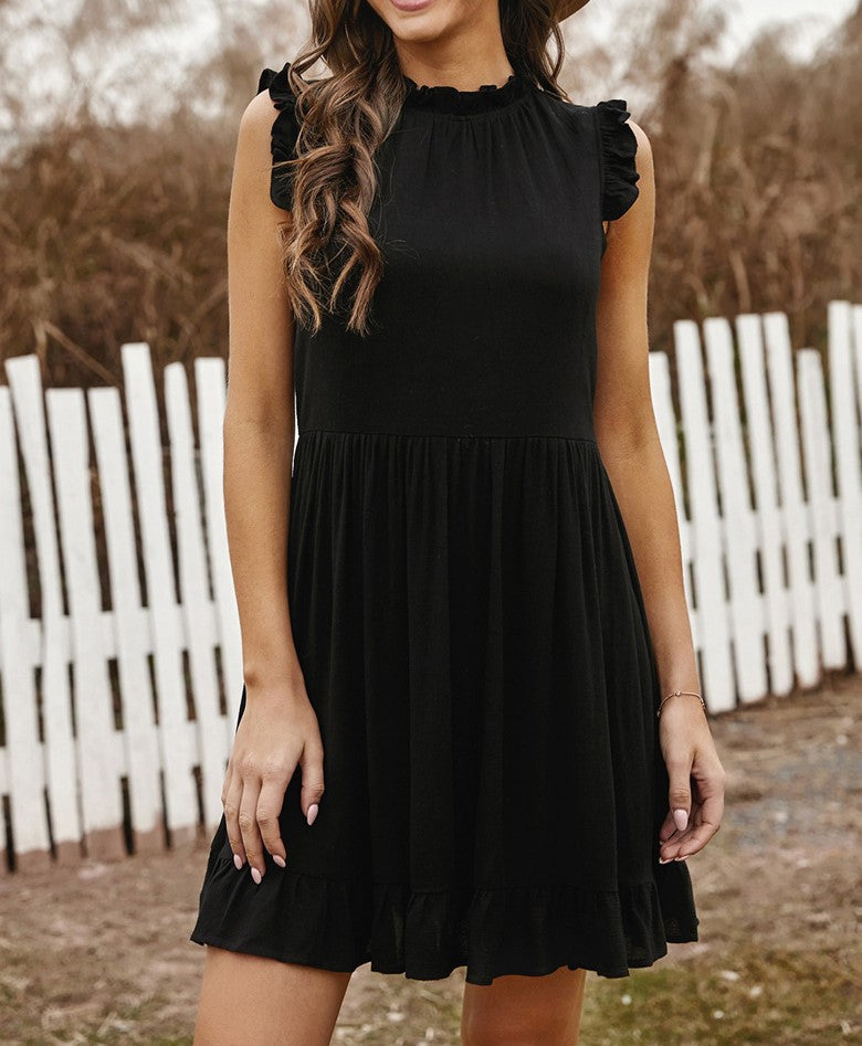 Damen Sommerliches Minikleid mit Rüschendetails R&B