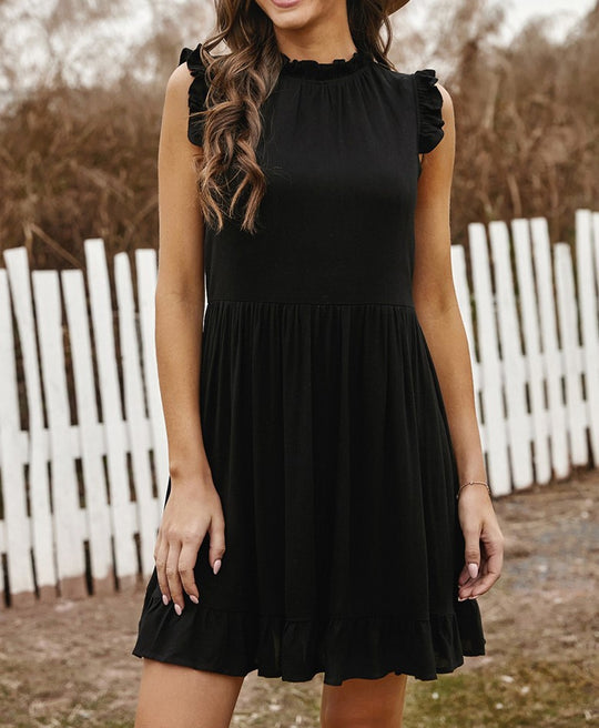 Damen Sommerliches Minikleid mit Rüschendetails R&B