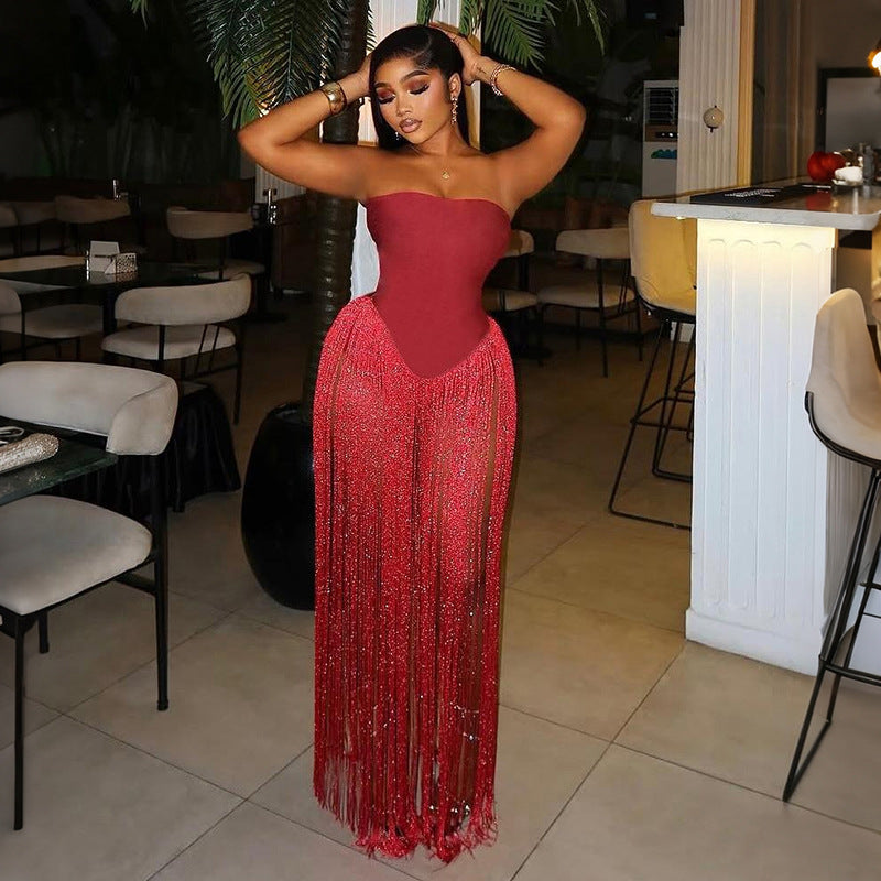Damen Badeanzug mit fransigen Details und strapazierfähigem Material R&B