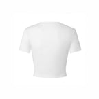 Damen Crop-T-Shirt mit floralem Artwork und lässigem Schnitt R&B