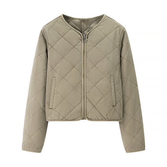 Damen gesteppte Übergangsjacke mit schlichten Taschen und elegantem Schnitt R&B