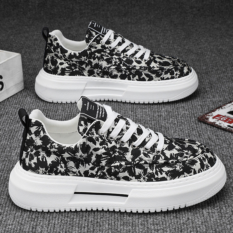 Damen Komfortable Sneakers mit trendigem Blumendruck R&B