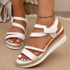 Damen Sportliche Sandalen mit geflochtenem Riemendesign und luftiger Sohle R&B