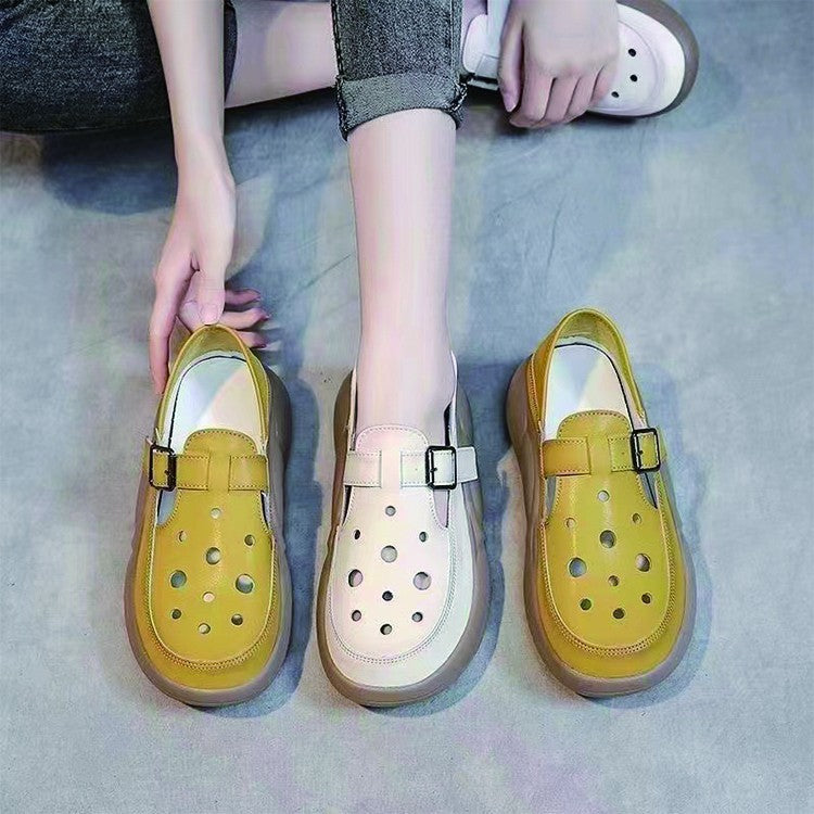 Damen Bequeme und modische Clogs mit verstellbarem Riemen und atmungsaktiver Sohle R&B