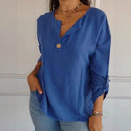 Damen Leichte und luftige Bluse mit Knopfleiste