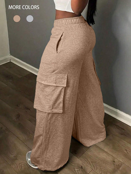 Damen Cargo-Hosen im Palazzo-Stil R&B