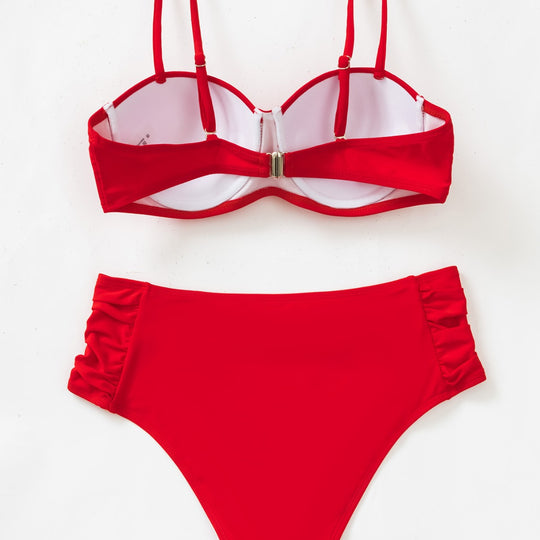 Damen Push-Up-Bikini mit Rüschendetails R&B