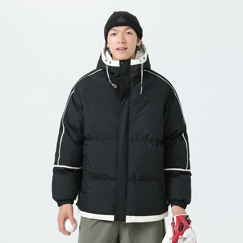 Herren modische Kapuzenjacke mit hochwertiger Füllung und funktionalen Taschen R&B