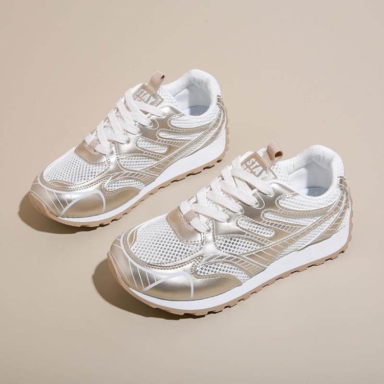 Damen Sportlich-elegante Mesh-Sneaker mit atmungsaktiver Sohle R&B