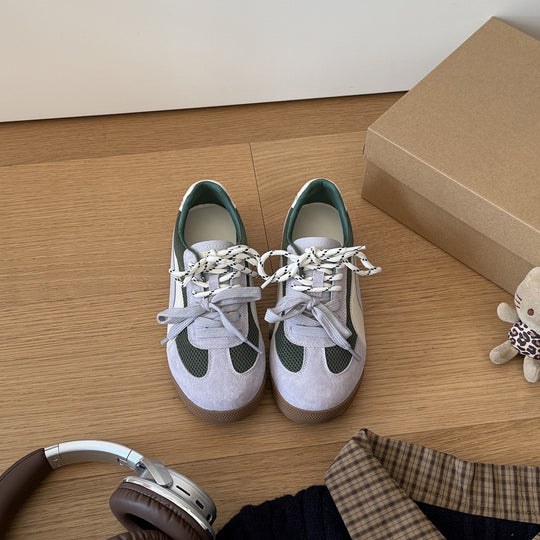 Damen Sportliche Sneakers mit atmungsaktivem Mesh-Obermaterial und robustem Gummiboden R&B
