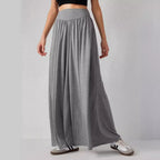 Damen Weit geschnittene Jersey-Hose mit elastischer Taille und elegantem Fall R&B