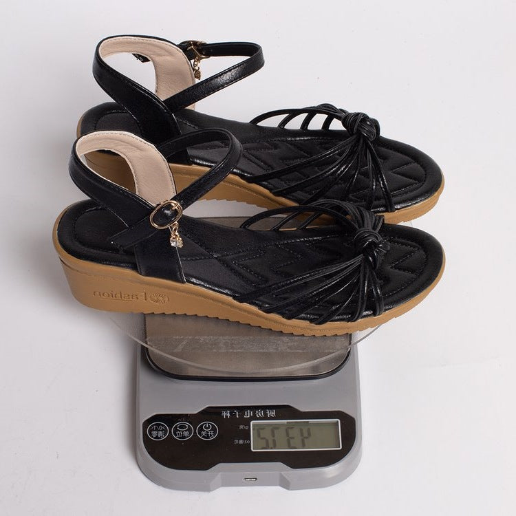 Damen Komfortable Keilsohlen-Sandalen mit Riemchen R&B