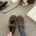 Damen Bequeme Hausschuhe mit Schnallenverschluss und weichem Innenfutter R&B