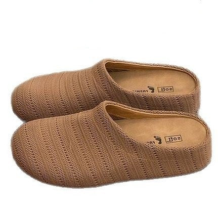 Damen bequeme Slipper aus atmungsaktivem Textilmaterial R&B