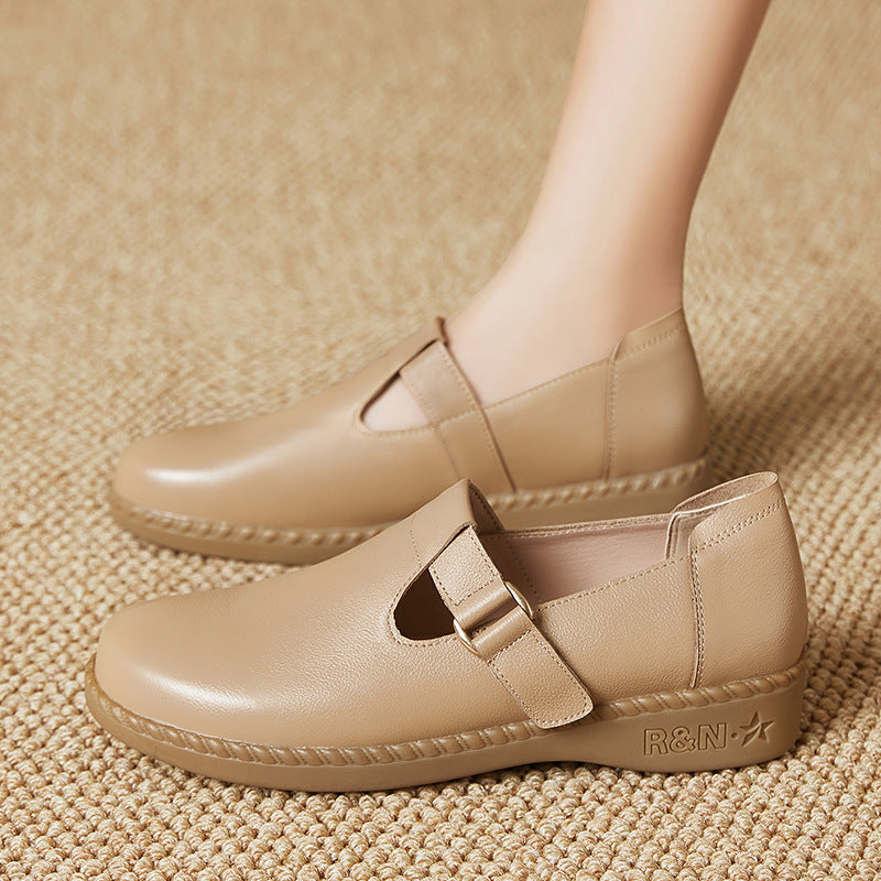 Damen Komfortable Slipper mit modischer Schnallenverzierung und anatomischem Fußbett R&B