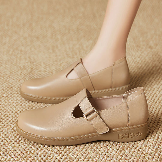 Damen Komfortable Slipper mit modischer Schnallenverzierung und anatomischem Fußbett R&B