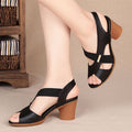 Damen Komfortable Riemchen-Sandalen mit innovativem Design und elegantem Absatz R&B