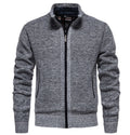 Herren sportliche Strickjacke mit Stehkragen R&B