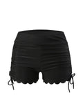 Damen Badeshorts mit verstellbarem Raffungsdesign R&B