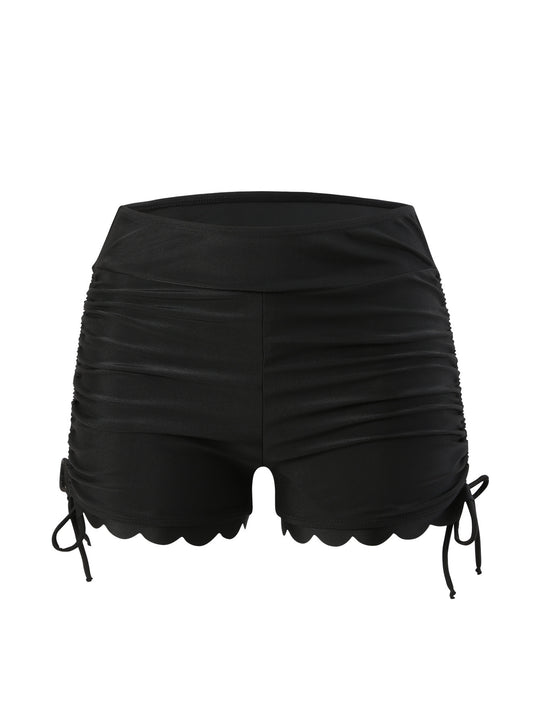 Damen Badeshorts mit verstellbarem Raffungsdesign R&B