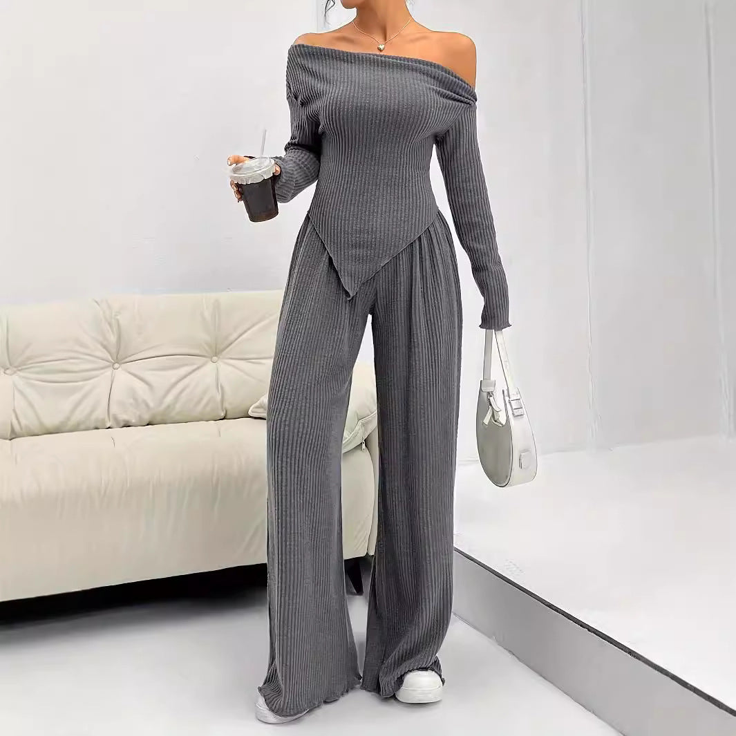 Damen trendiger Jumpsuit mit Off-Shoulder-Design R&B