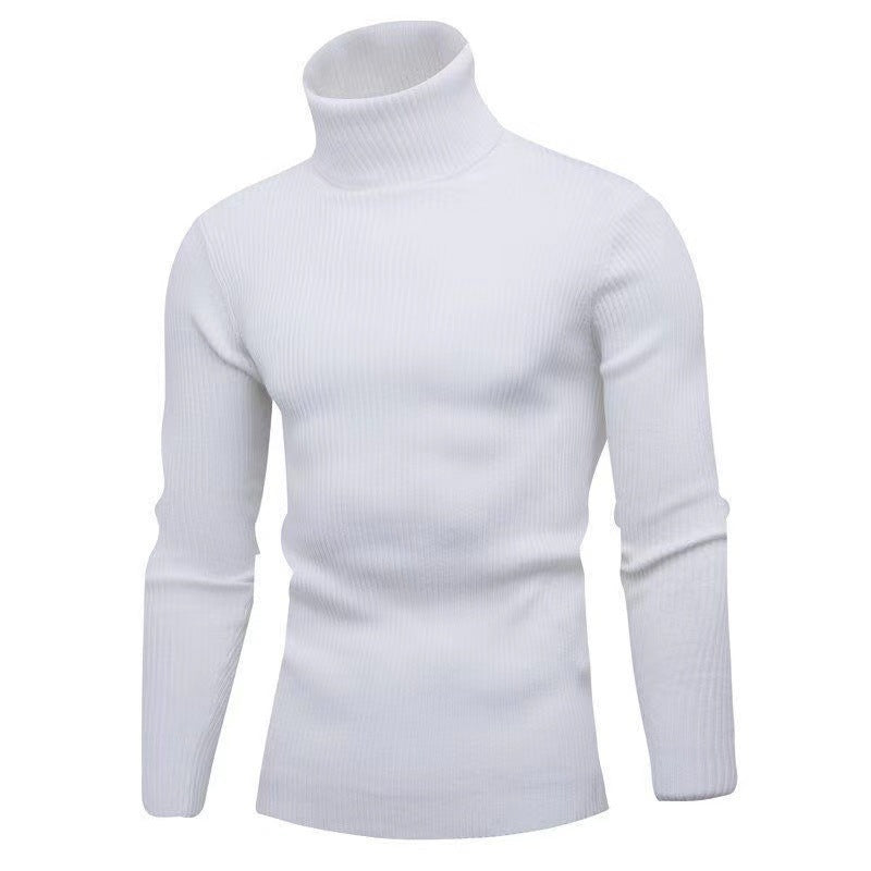 Herren hochwertiger Rollkragenpullover aus feinem Rippstrick R&B
