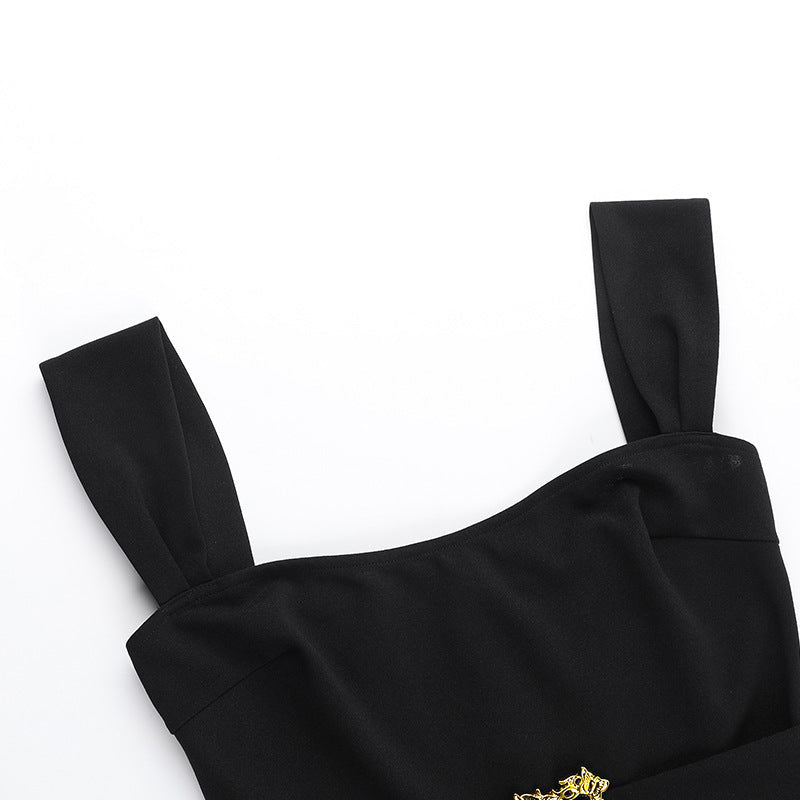 Damen Minikleid mit elegantem Bleistiftstil und dekorativem Gürtel R&B