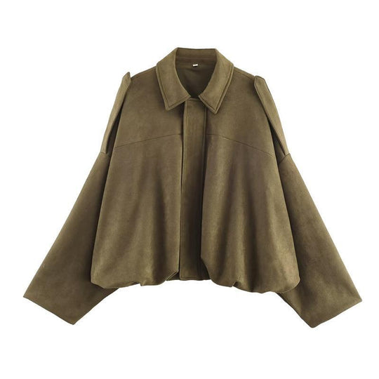 Damen Freizeitjacke im modischen Oversized-Design mit praktischen Taschen R&B