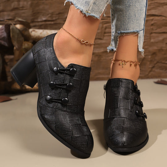 Damen elegante Stiefeletten mit modischem Knopfdesign R&B